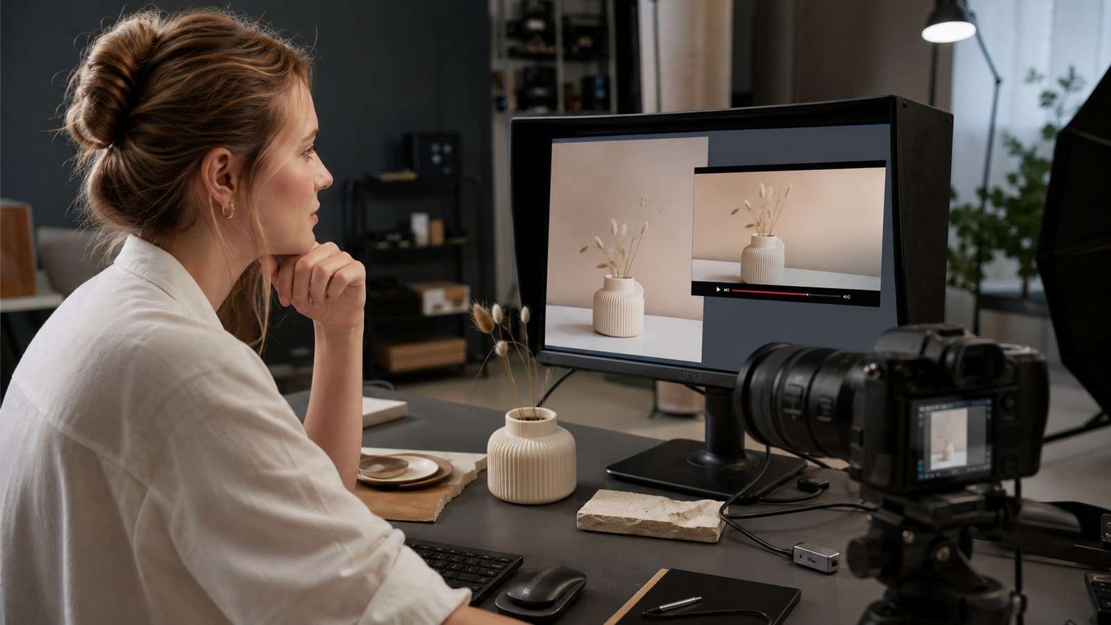A realistic agent-led workflow moving from a creative brief to approved media outputs