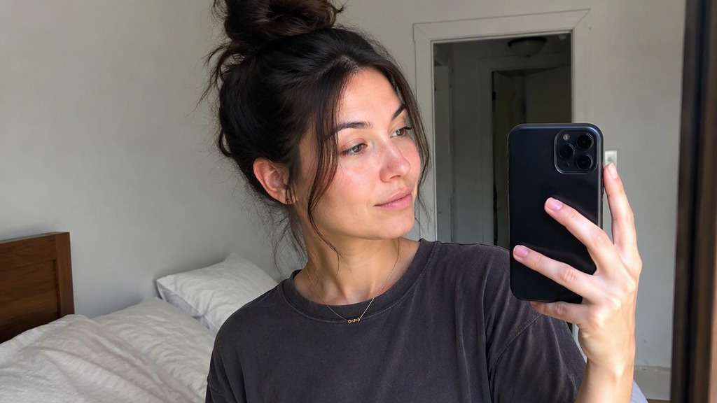 Messy Bun With Tendrils hairstyle