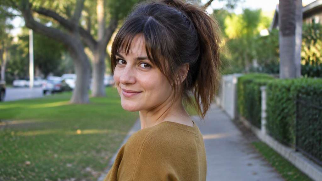 Messy Ponytail With Bangs hairstyle