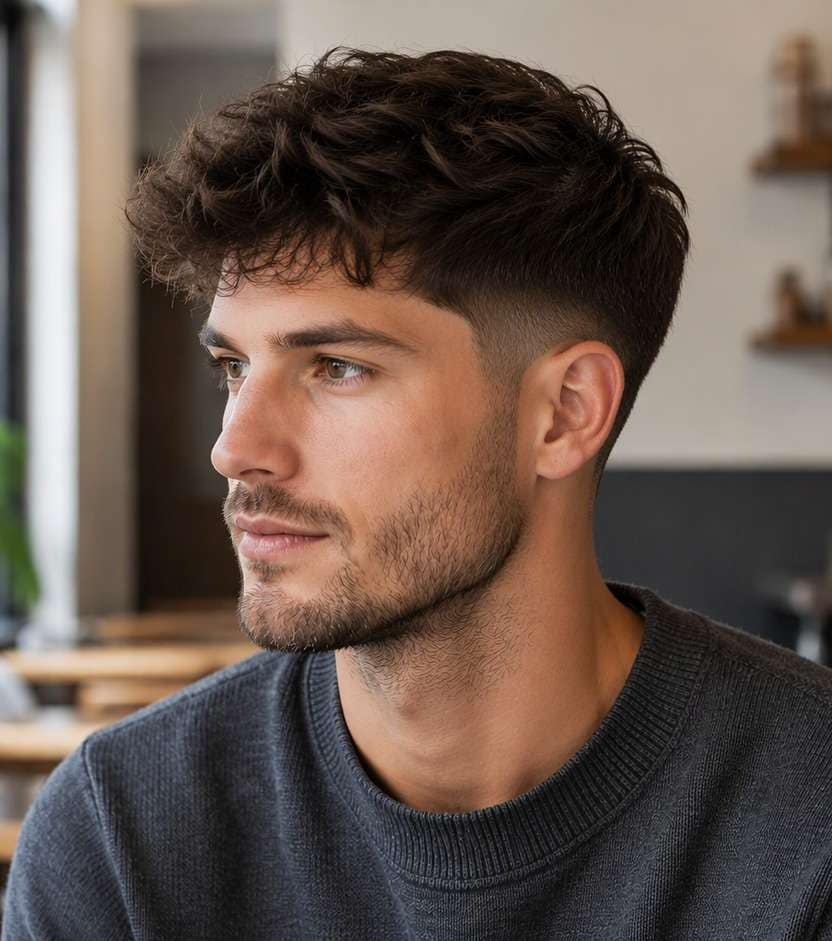 Mid Fade haircut after photo