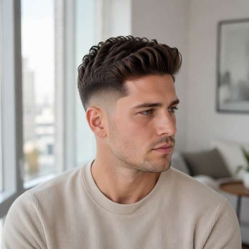 Mid Fade With Thick Top hairstyle preview