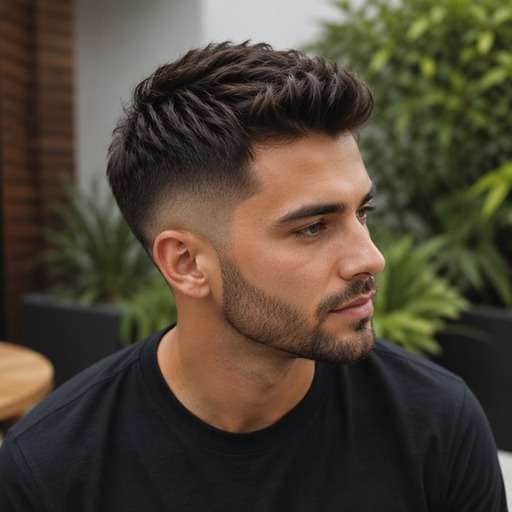 Mid Fade With Defined Edge hairstyle preview