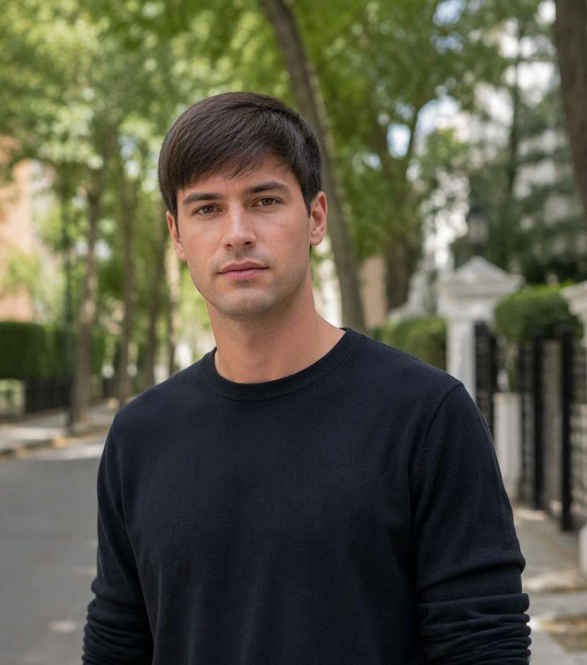 Original hair before Middle Part Men cut