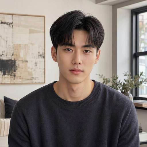 Short Middle Part hairstyle preview