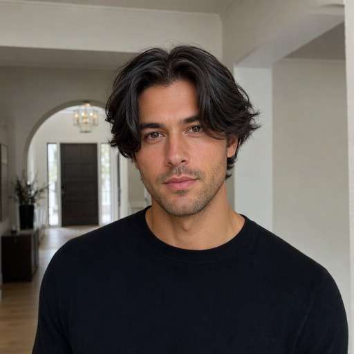 Long Middle Part Curtains hairstyle preview
