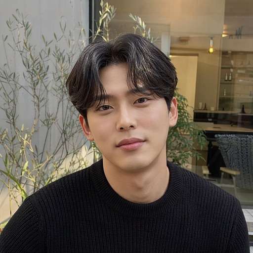 Korean-Inspired Middle Part hairstyle preview