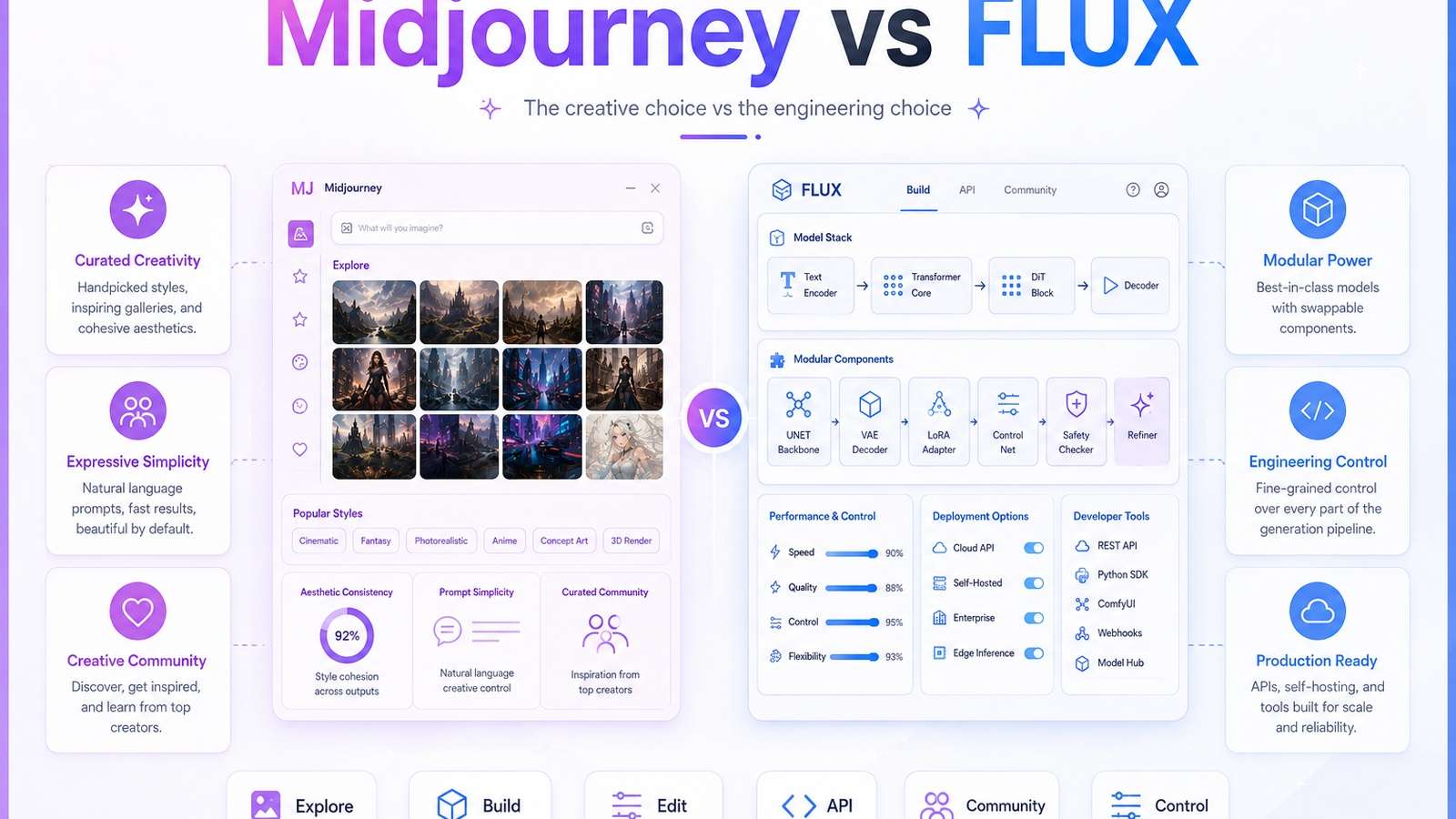 Midjourney VS FLUX: A Curated Art Director or a Deployable Model Stack?