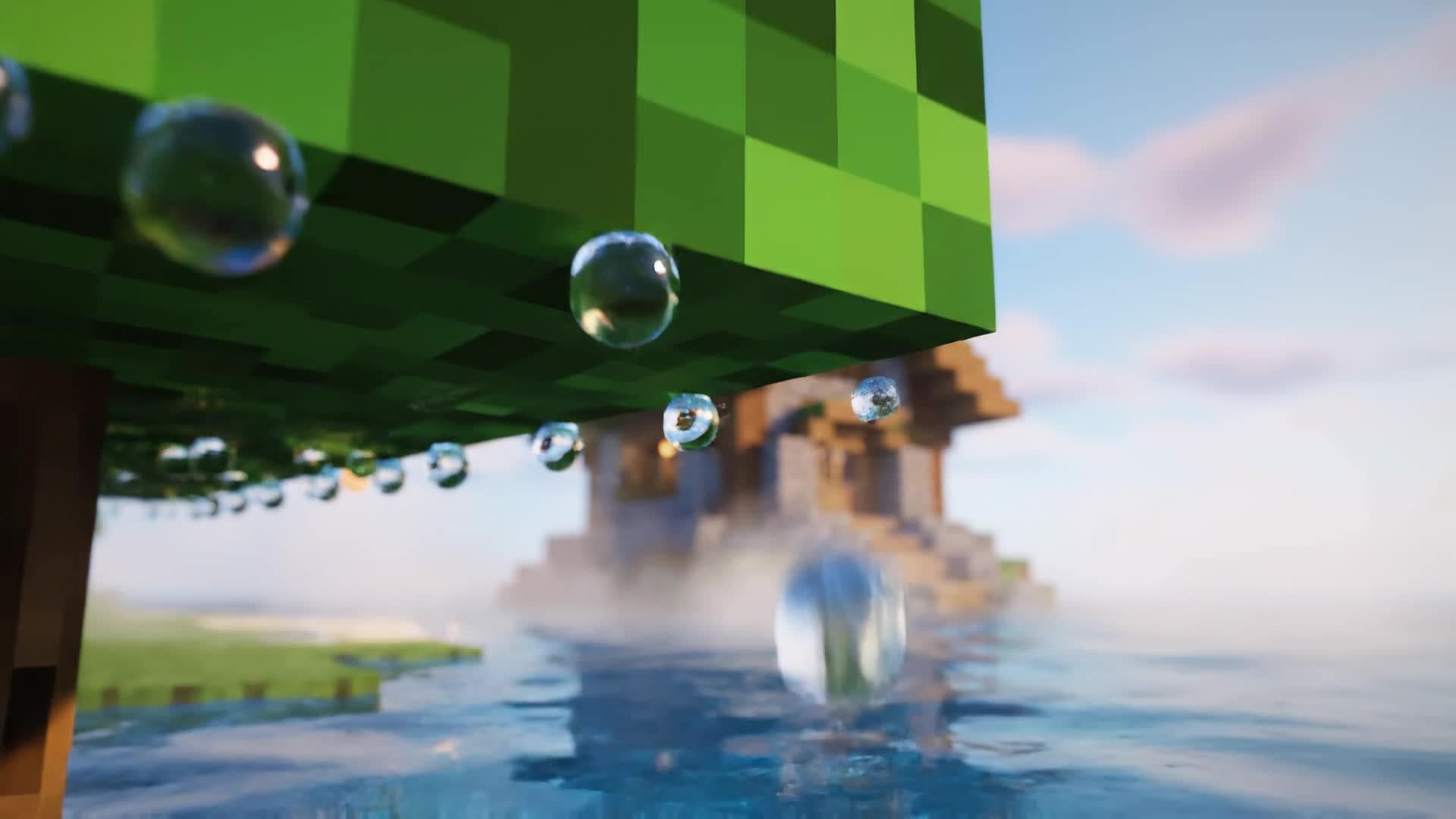AI-generated Minecraft intro scene