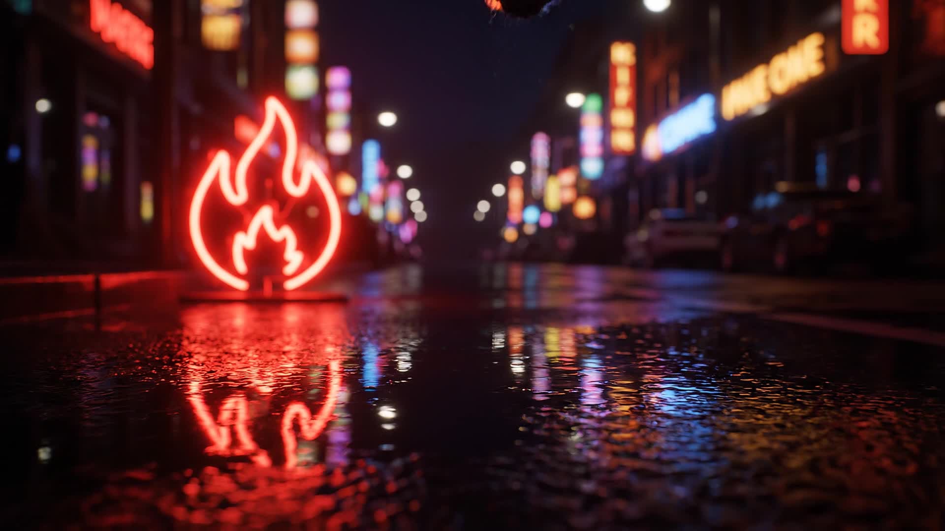 AI neon intro from logo image