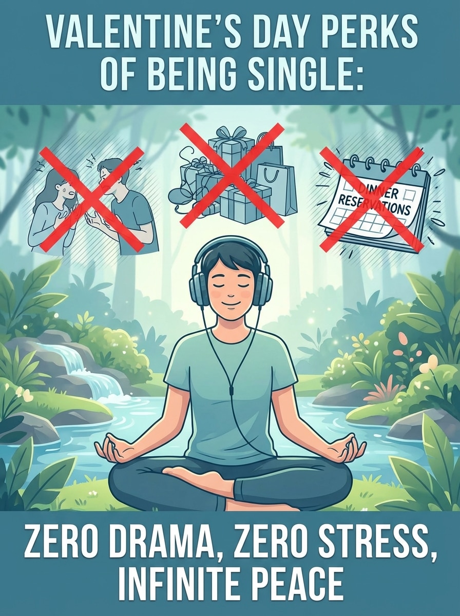 No Drama Zone Single Valentine Meme