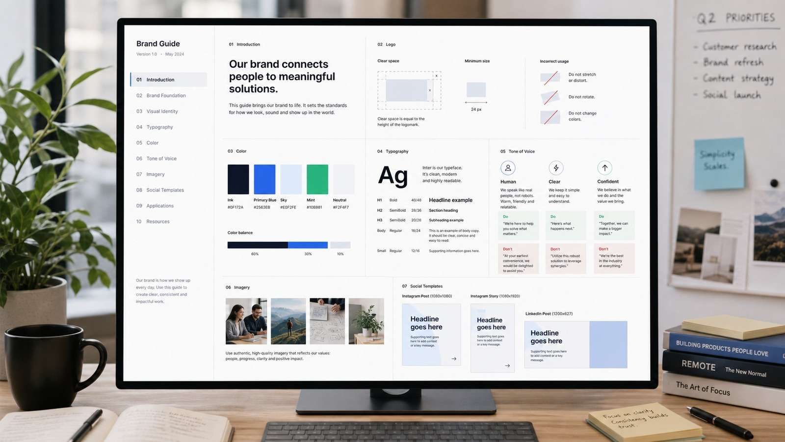 Representative lightweight brand guideline workspace suitable for Notion