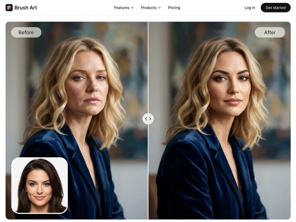 AI painting face swap sample blending user face into a classical painting