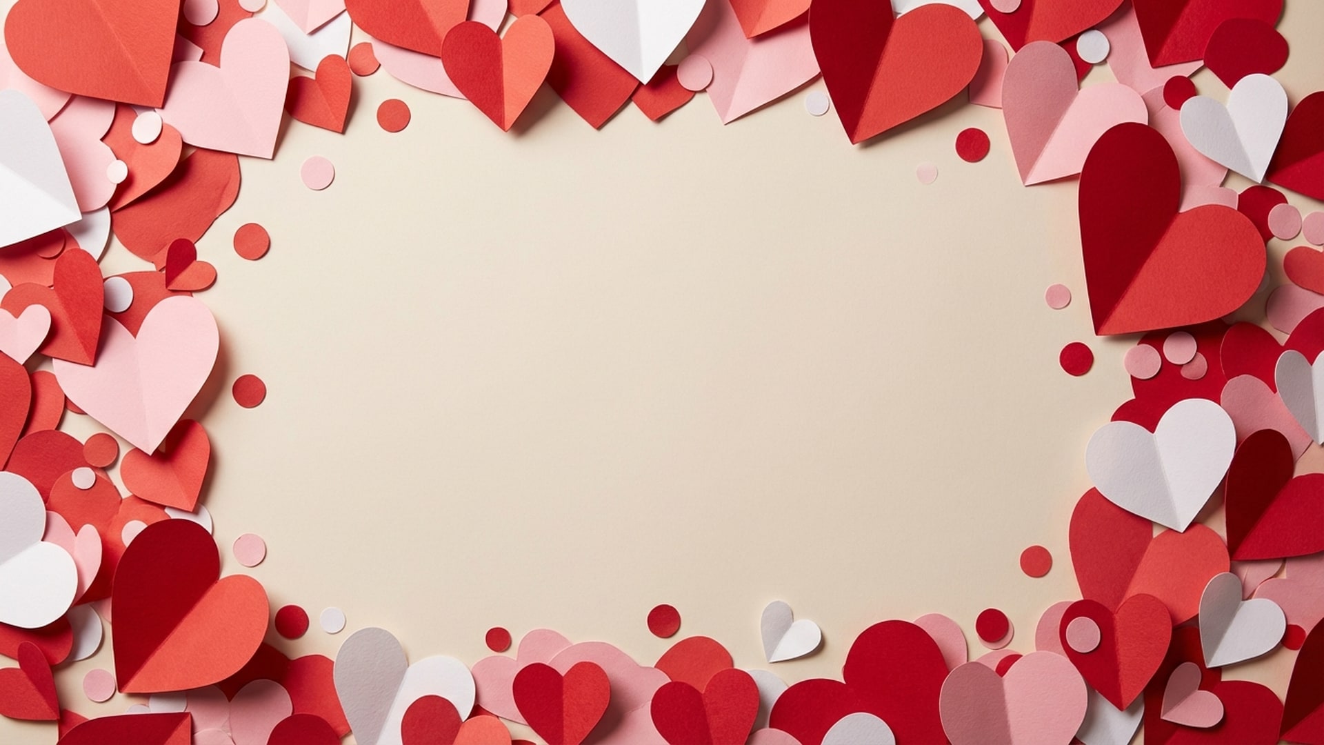 Paper Heart Confetti Frame