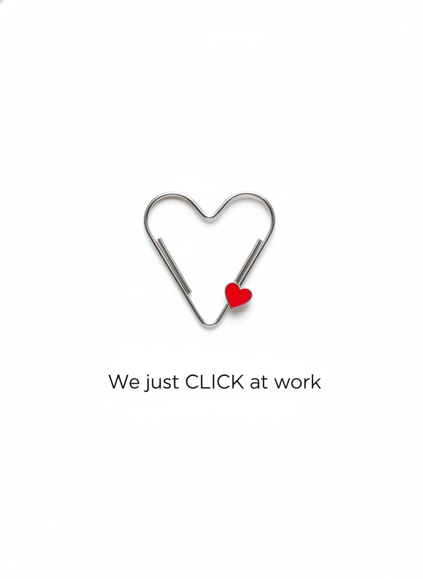 Paperclip Heart Click Card