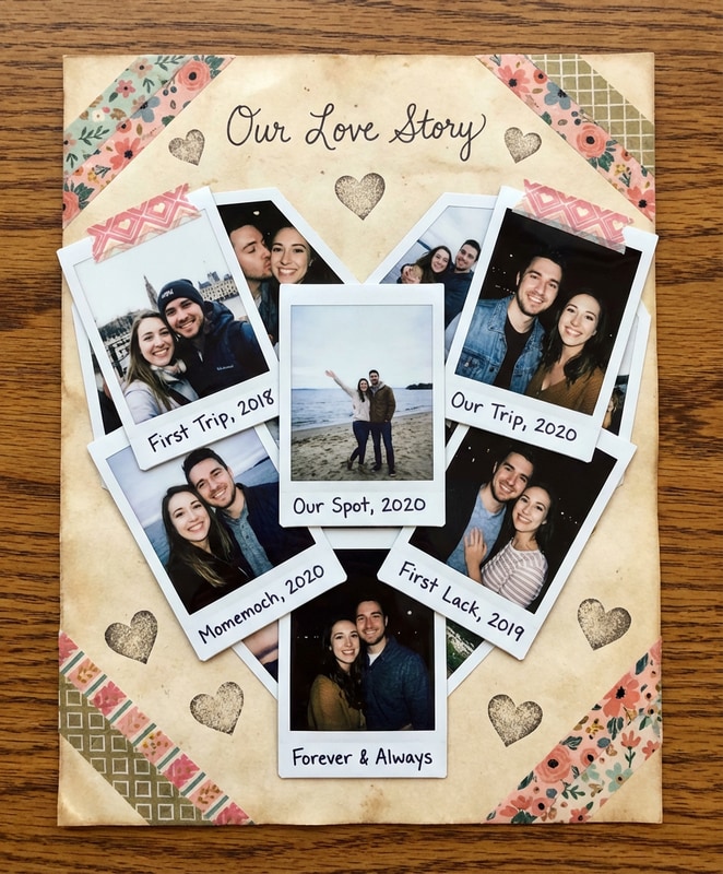 Personalized Photo Collage Valentine Card for Boyfriend