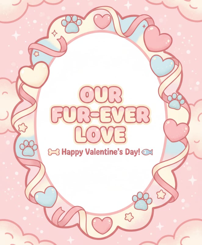 Pets Valentine Frame