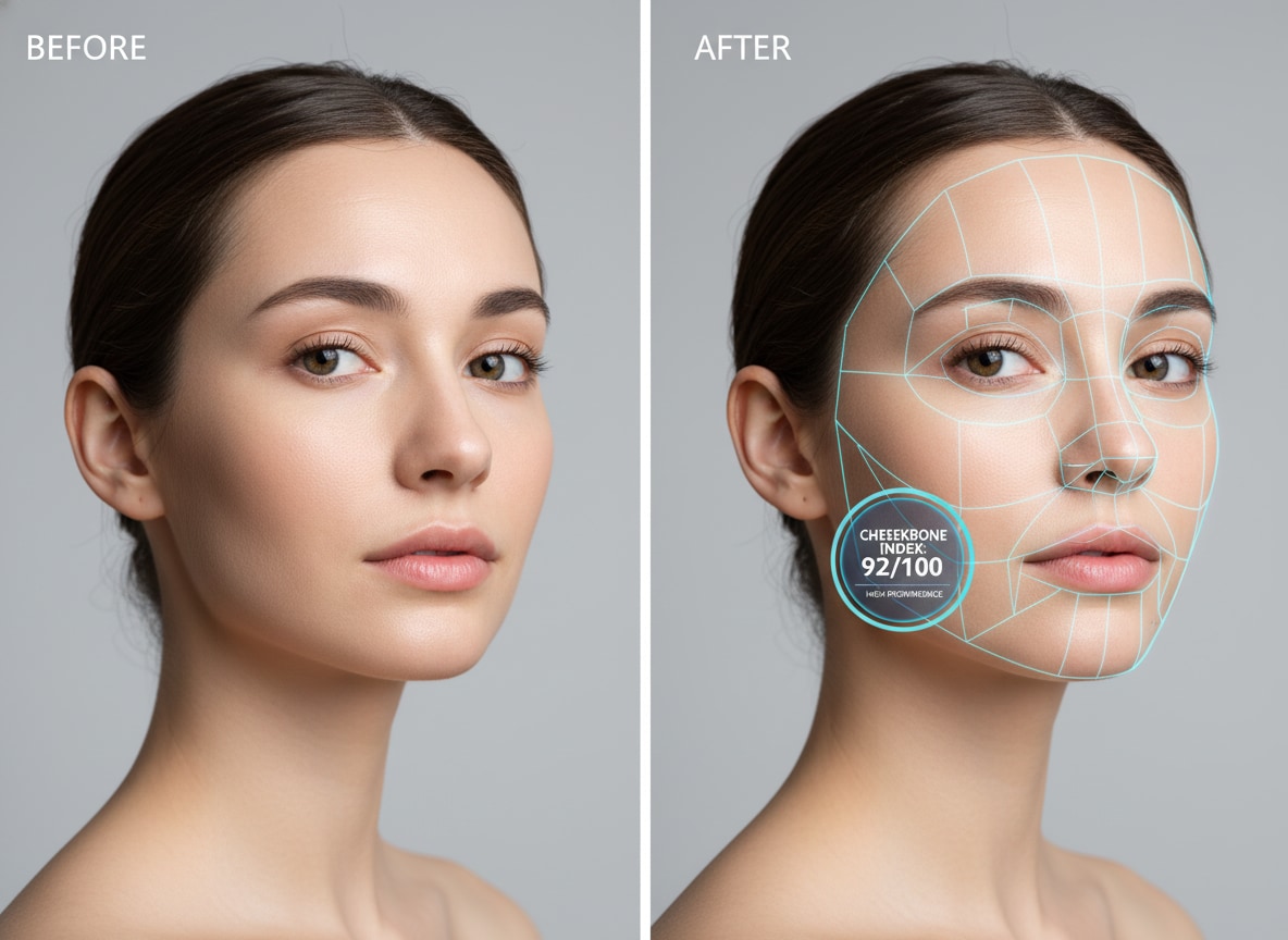 Model posing using facial structure analysis