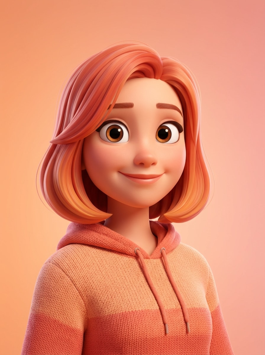 pixar 3d female cartoon avatar