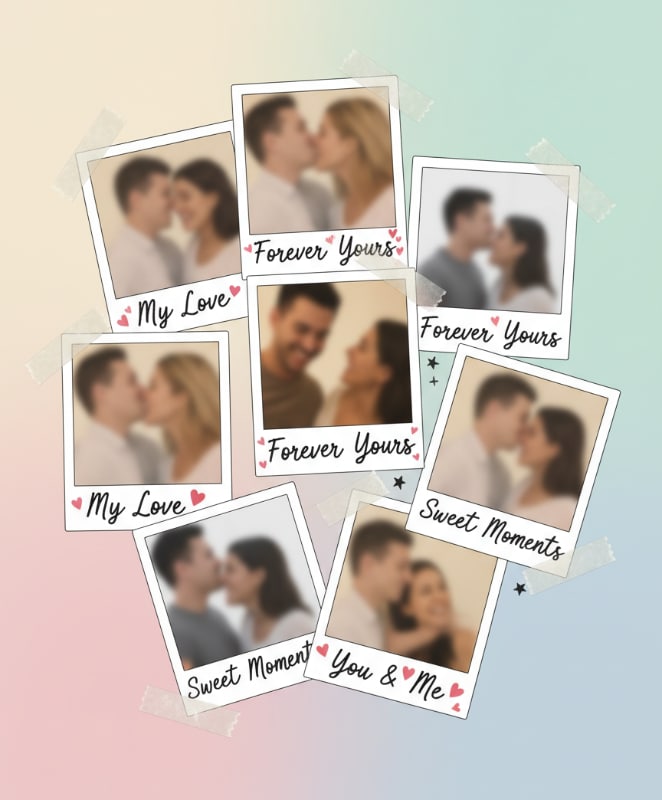 Polaroid Love Collage