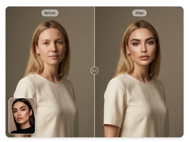 Creative portrait editing using AI face swap