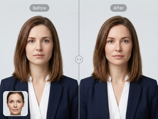 Example of diverse model presentation using face swap on product images