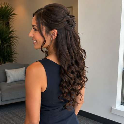 Half-Up Curls hairstyle photo preview