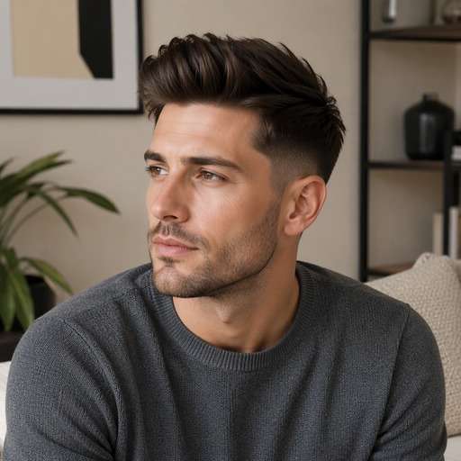 Low Fade Quiff hairstyle preview