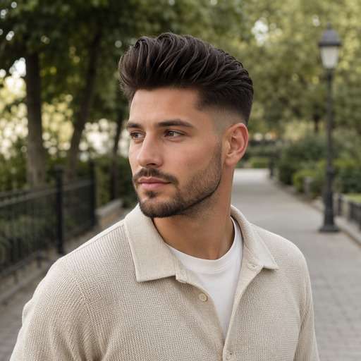 Mid Fade Quiff hairstyle preview