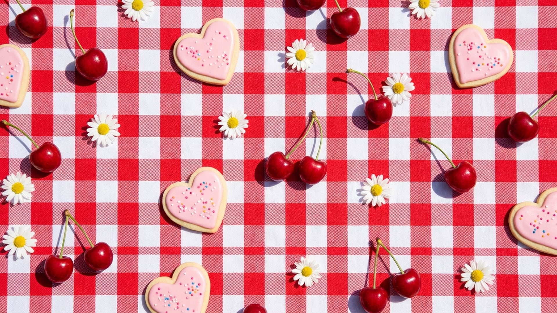 Red Gingham Fruit Picnic