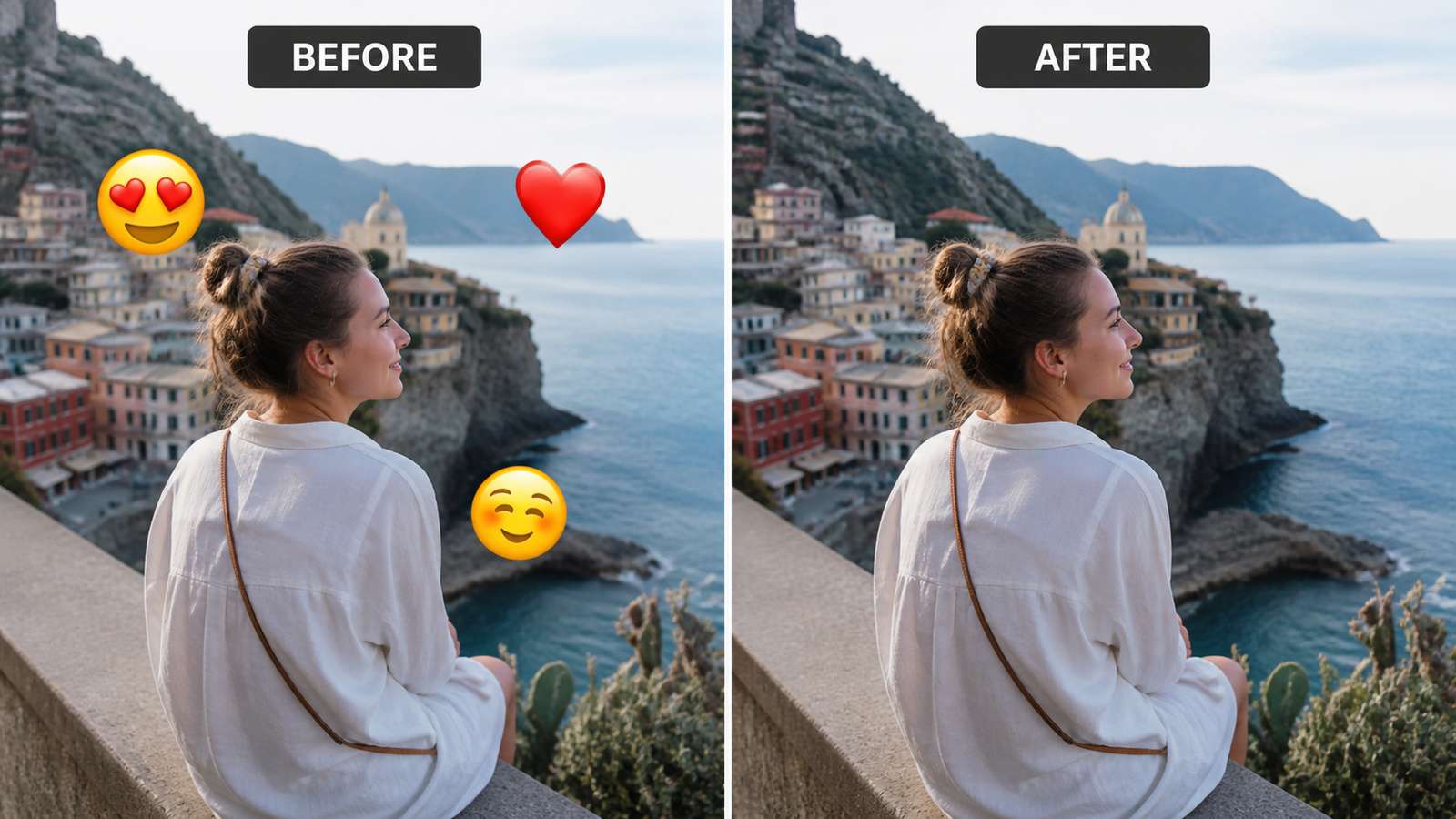 Emoji overlapping a hairline with a magnified check of hair direction
