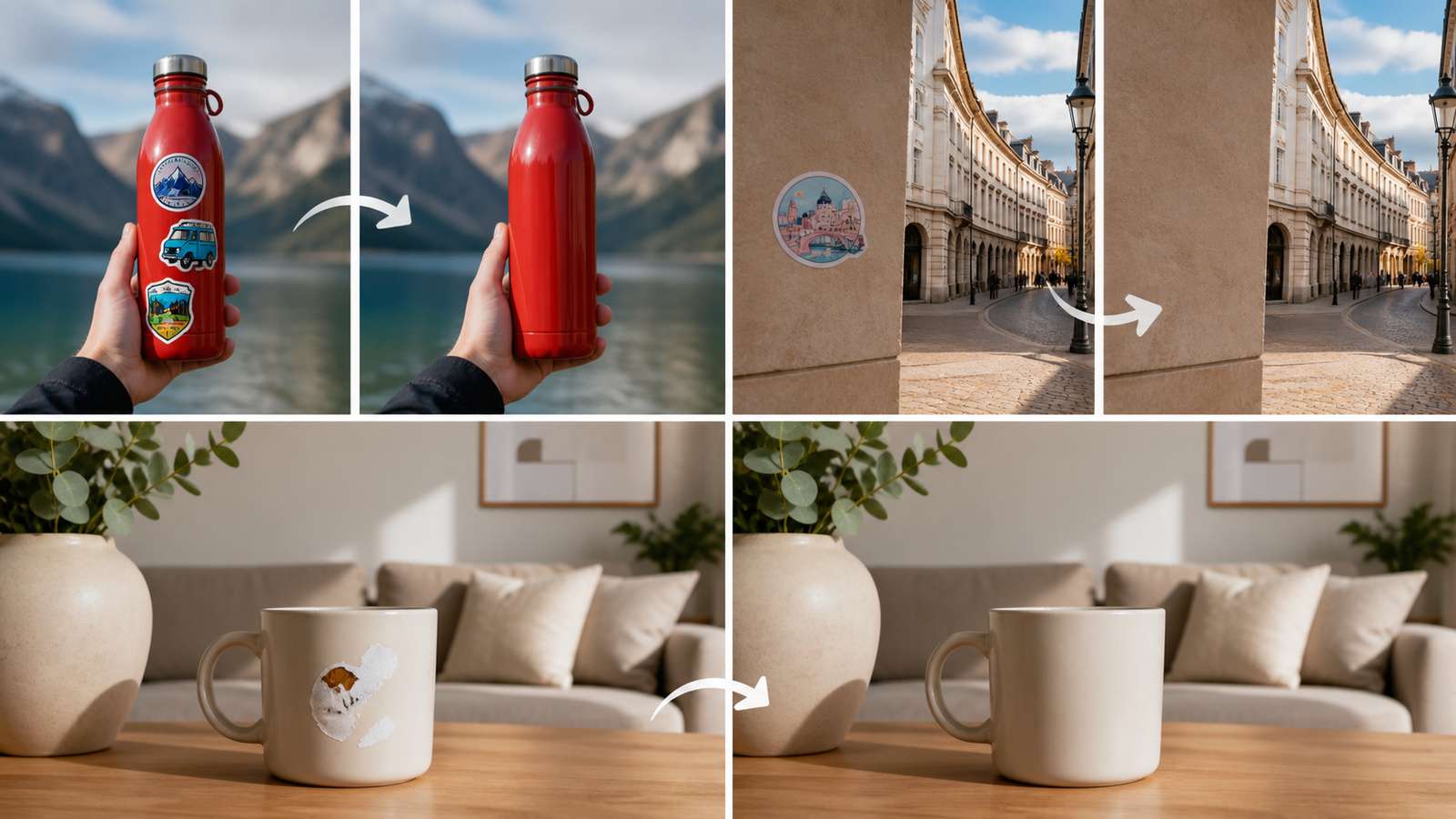 Editable heart sticker layer compared with the same sticker flattened into photo pixels
