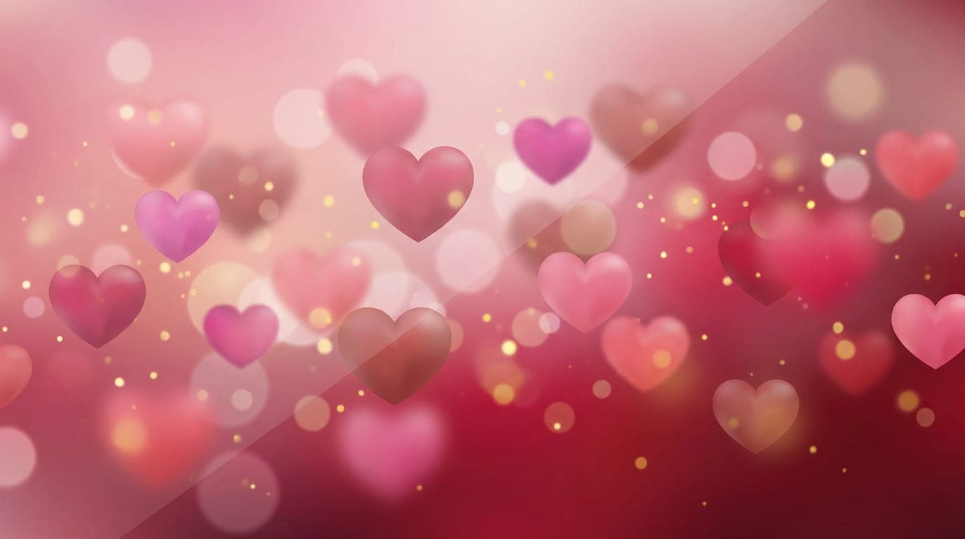 Dreamy pink Valentine heart background