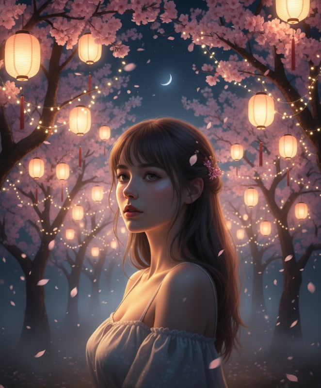 Sakura Night Portrait Ai 11
