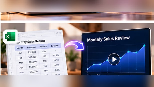 Build Quarterly Sales Review Videos with an Excel spreadsheet and video visualization