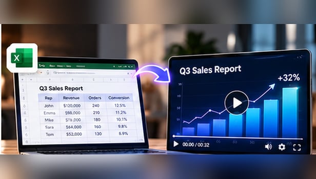 Create Monthly Sales Performance Recaps with an Excel spreadsheet and video visualization
