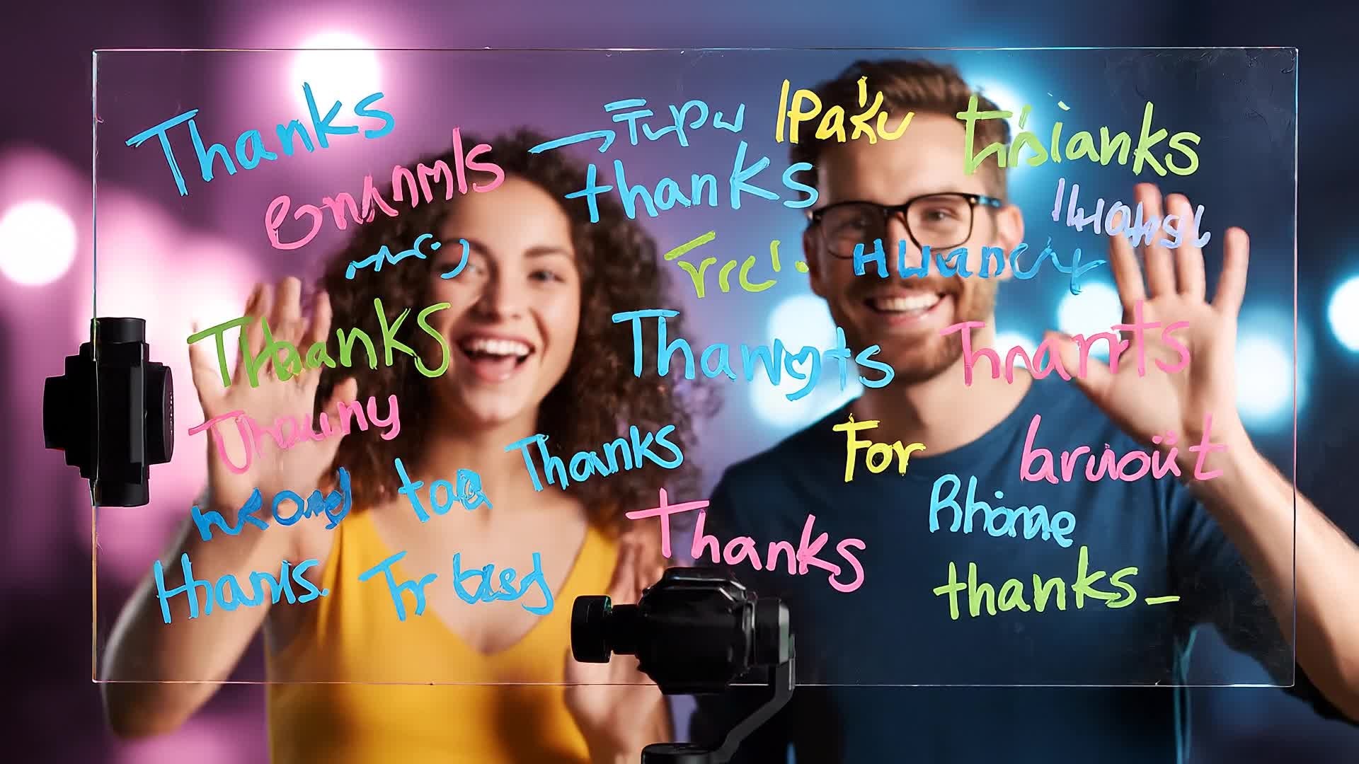Image slideshow becoming thank-you video