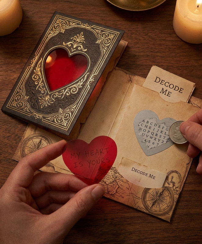 Secret Message Reveal Valentine's Card for Boyfriend