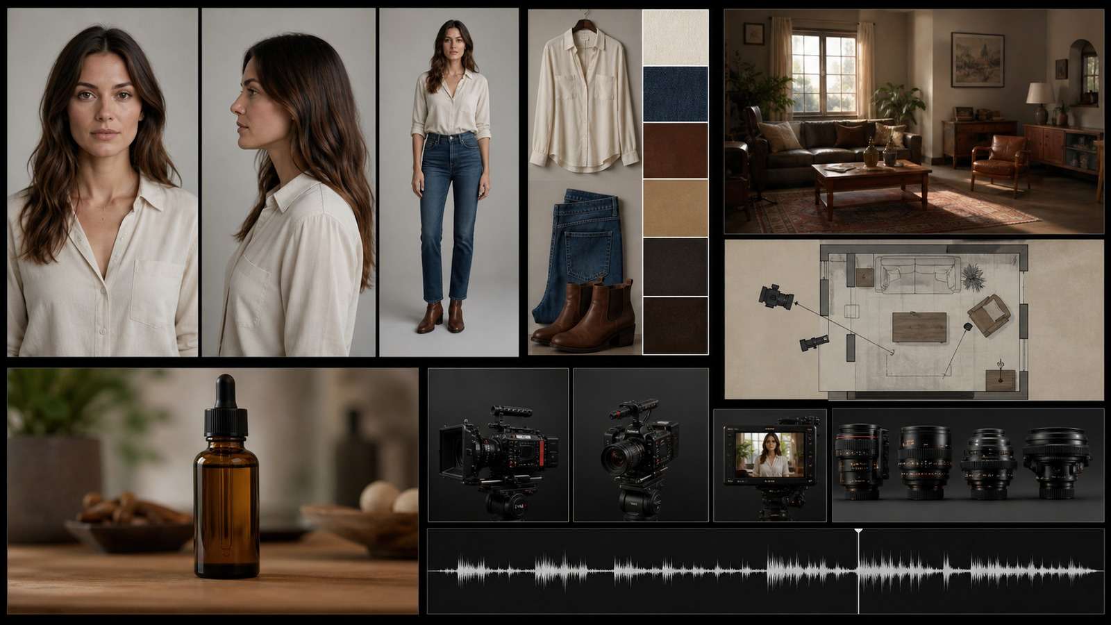 Multimodal reference board for Seedance 2.5 identity wardrobe environment product camera and audio control