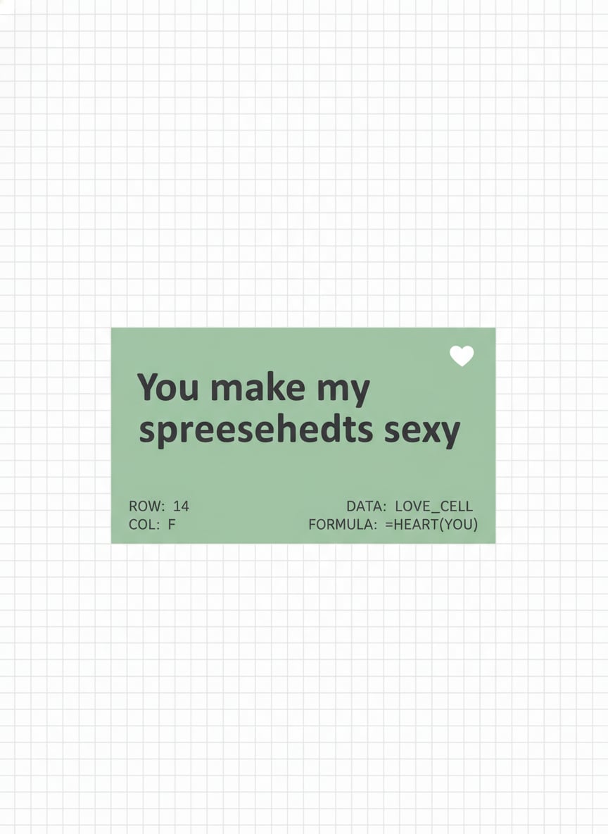 Sexy Spreadsheet Valentine Card