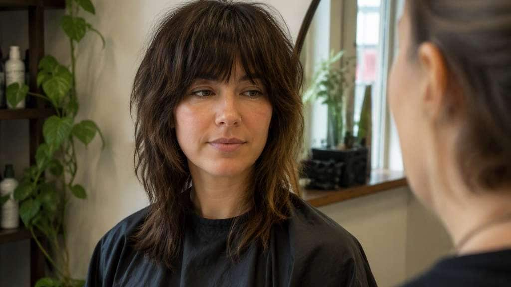 Shag With Full Fringe hairstyle