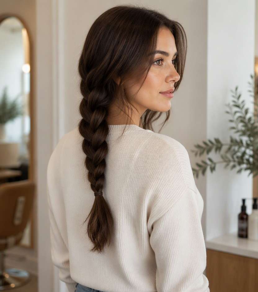 Side Braid after hairstyle try on