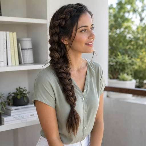 Dutch Side Braid hairstyle photo preview