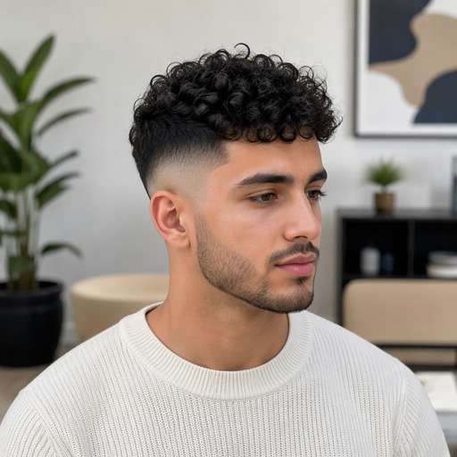 Skin Fade With Curly Hair hairstyle preview