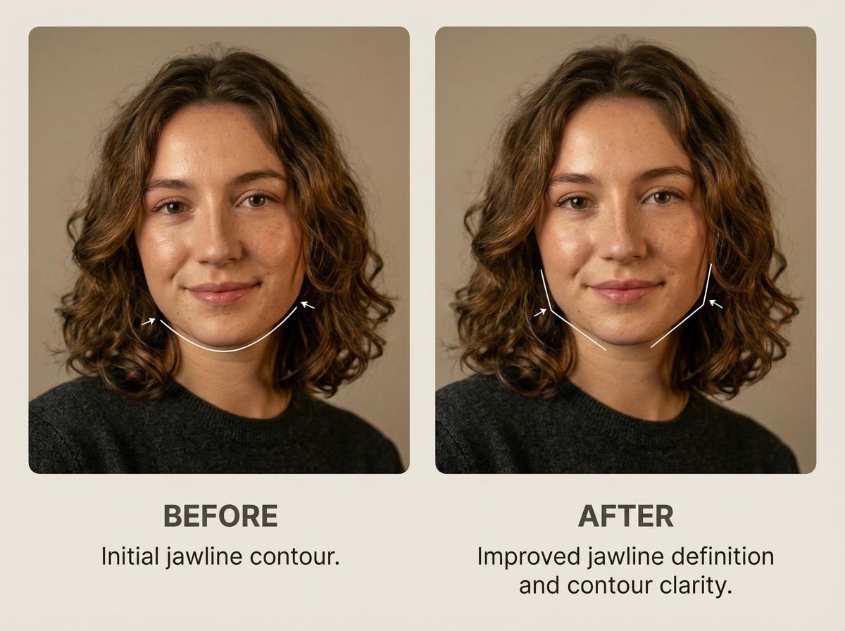 Skincare routine facial contour analysis