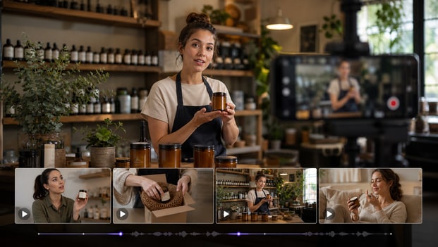 Generating original small business TikTok videos and images with AI