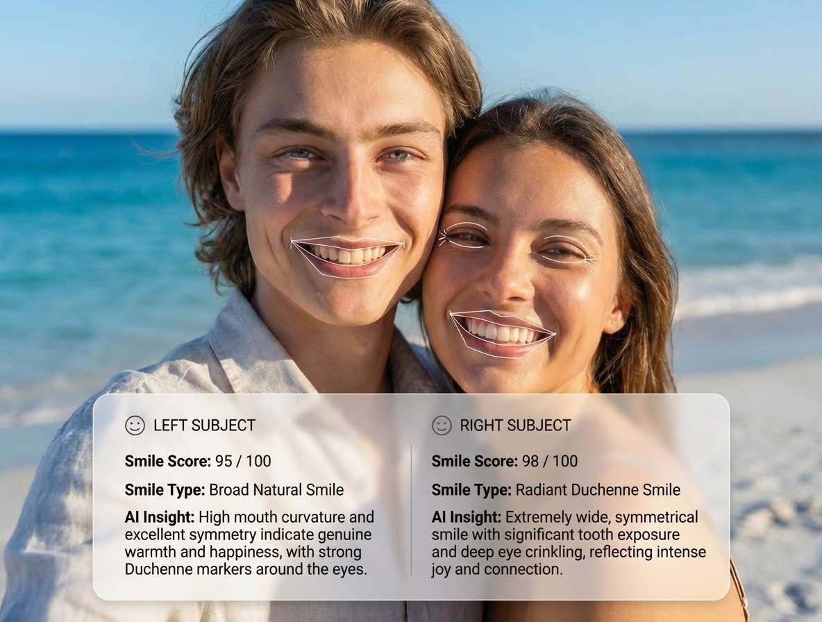 eyebrow shape detector result for male face showing brow shape analysis and eyebrow type test