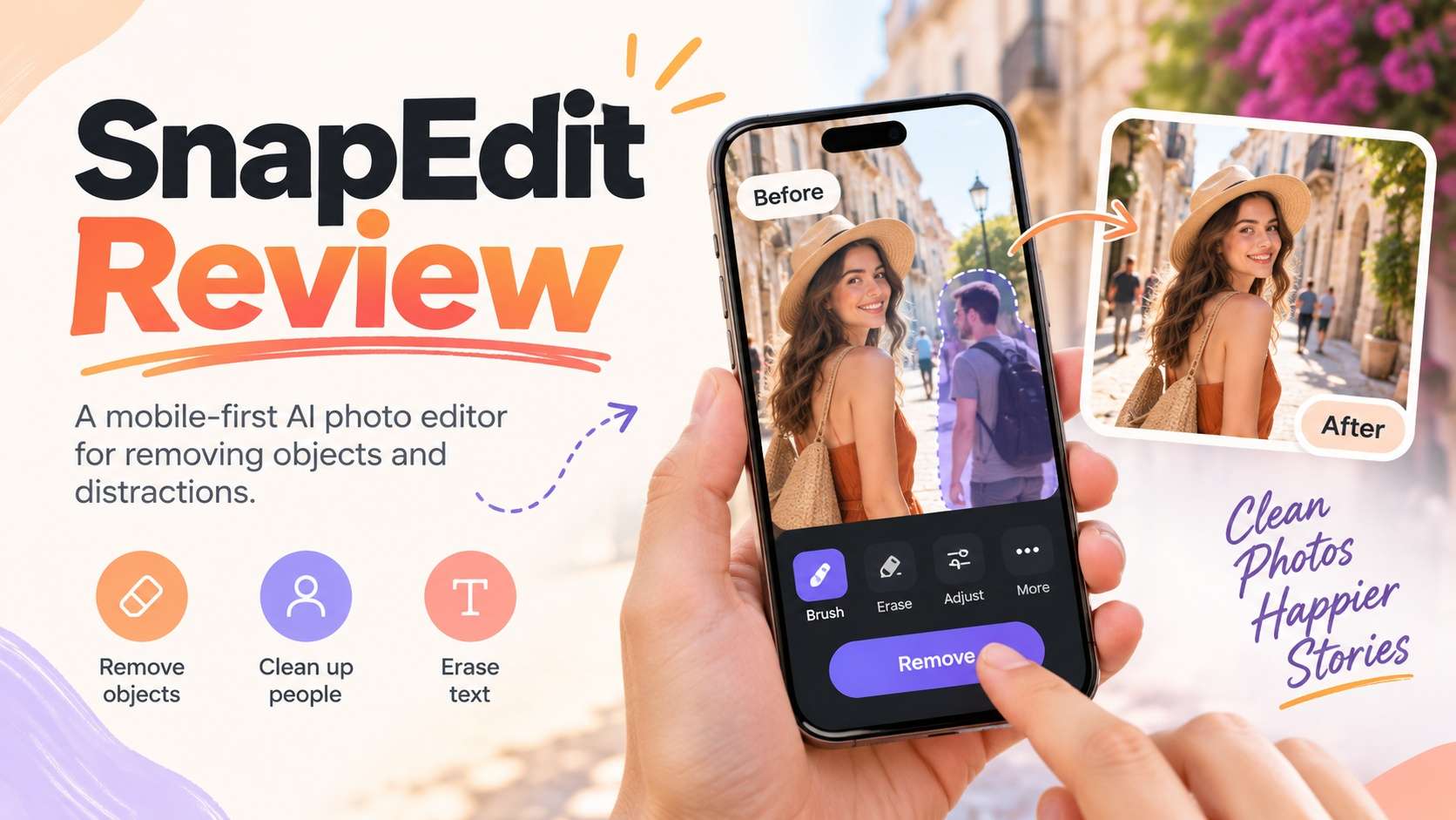 SnapEdit Review: Object Removal, Mobile Editing, Free vs Paid
