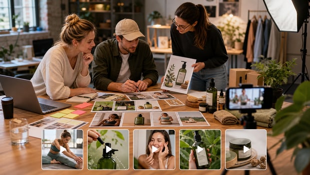 AI-generated original social content assets created from post ideas with Media.io