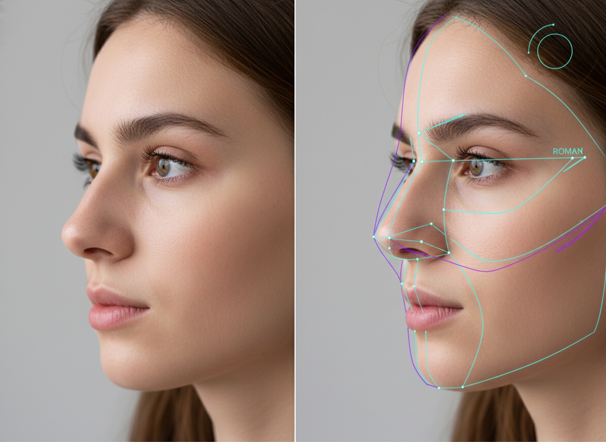 Sharing nose shape test results on social media