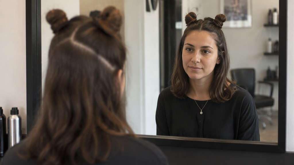 Half Up Space Buns hairstyle